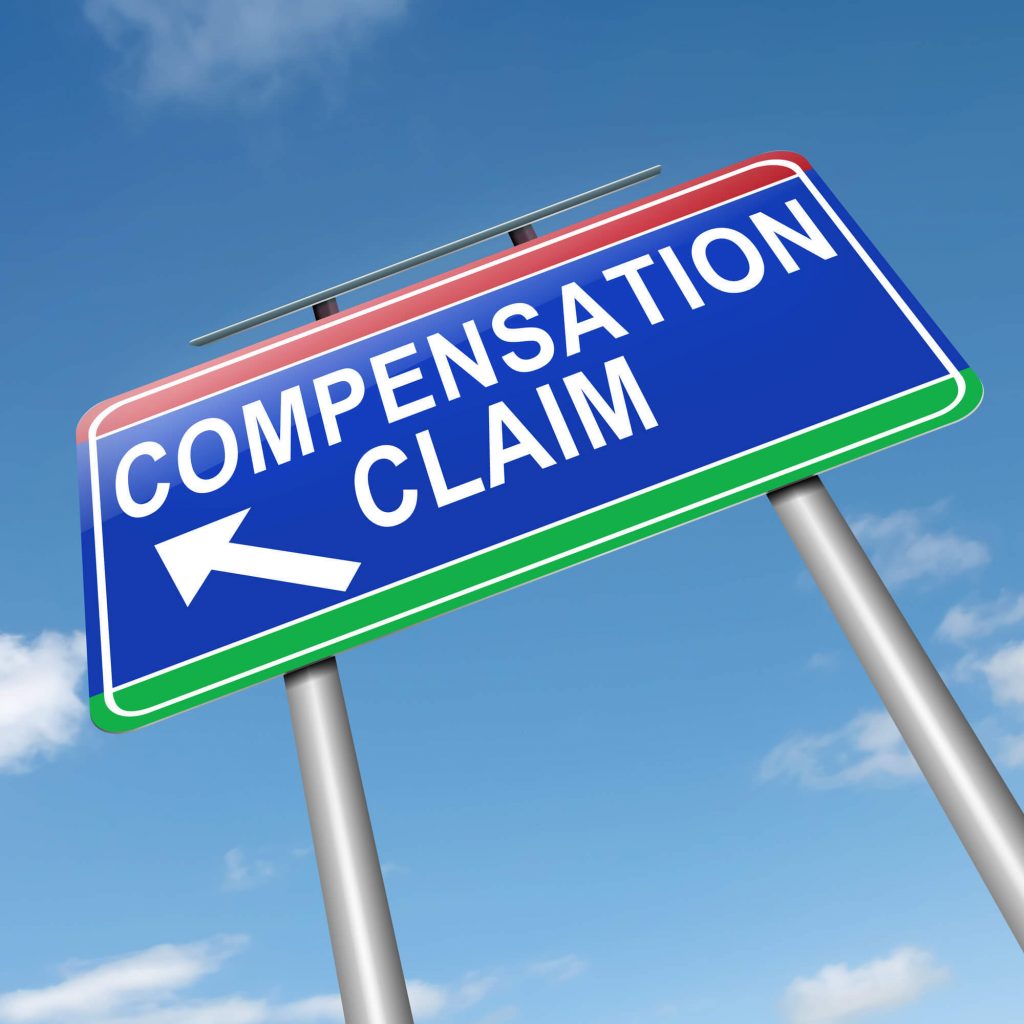 Workers compensation claim sign